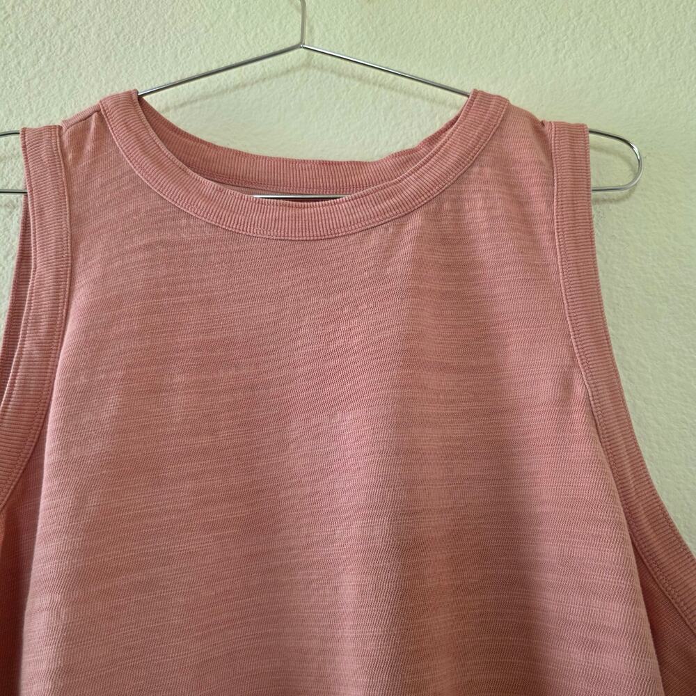 LOFT Sleeveless Knit Tank Top Peach Womens XL Cotton Soft Casual Basic - Picture 2 of 7